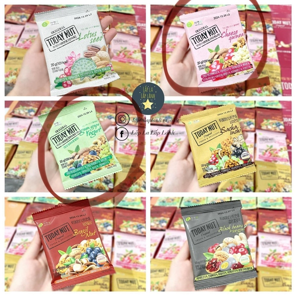 Todaynut Thùng hạt 30 gói vị Green Grape