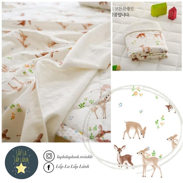 Bebenuvo Chăn Bambi Hươu size 105x100cm