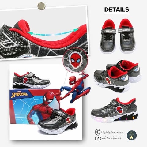 Shoelamode Sneaker LED Spiderman size 150