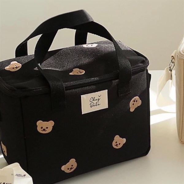 Chezbebe Túi giữ nhiệt Màu đen nhiều gấu