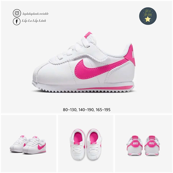 Nike Sneaker DM0952-104 size 90 trắng vạch hồng