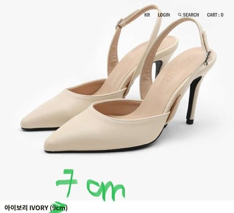 Sappun Giày cao gót Ivory cao 7cm size 250