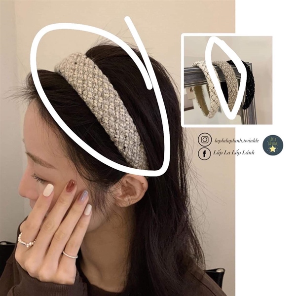 Byladies Băng đô trơn Xám