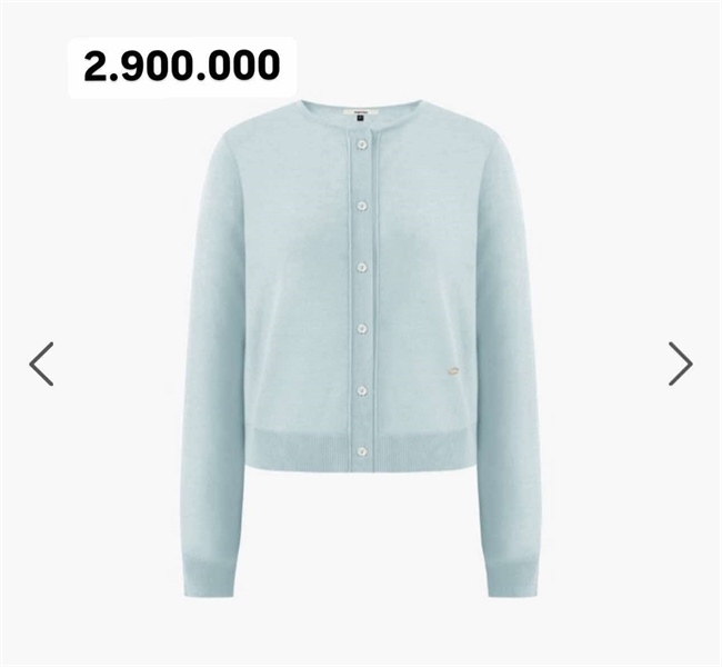 Depound Áo polo blue short cardigan