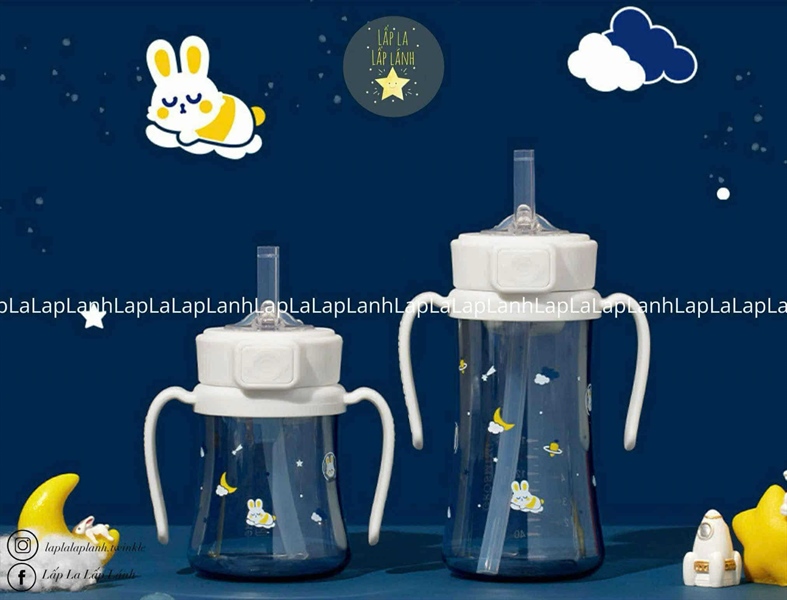 Grosmimi Bình nước Thỏ trắng 300 ml