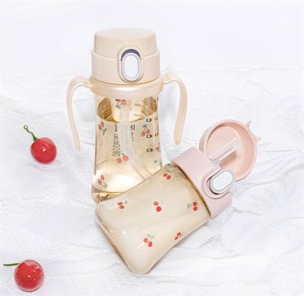 Grosmimi Bình tập uống cherry vàng 300ml