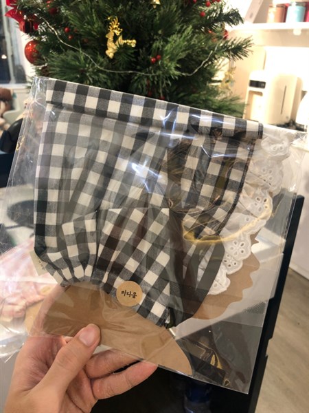 Uidong Nón vải-Caro Đen Trắng