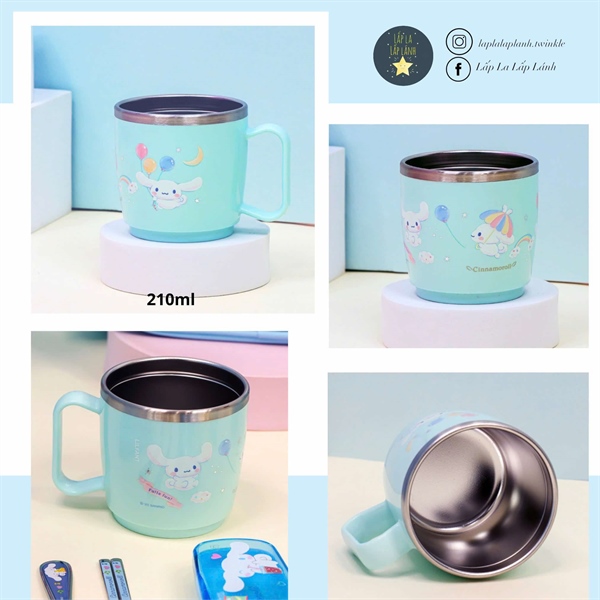 Lilfant Ly inox Cinnamoroll nền xanh 210ml