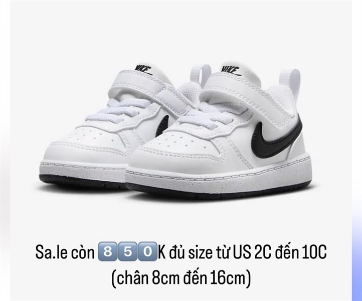 Nike Sneaker DV5458-104 trắng đen size 120