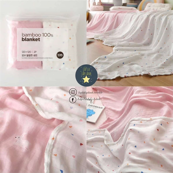 Modernhouse Set khăn bamboo 2p Thỏ trắng Trái tim