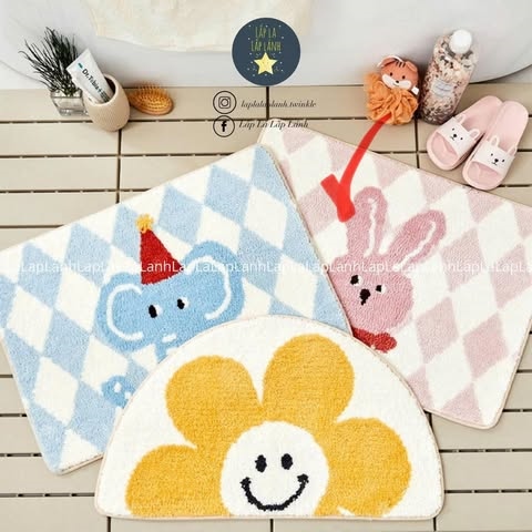Modernhouse Thảm chân Thỏ hồng caro