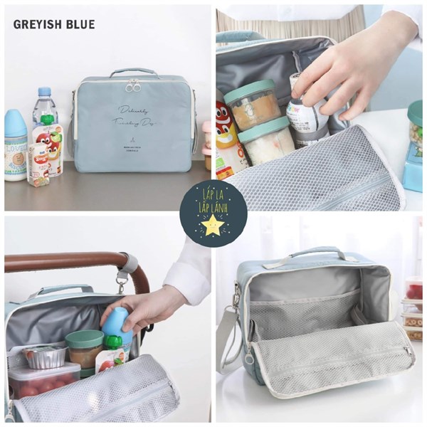 Conitale Túi giữ nhiệt size Nhỏ 28x23x11cm Xanh Pastel