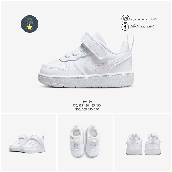 Nike Sneaker DV5458-106 trắng trơn size 130