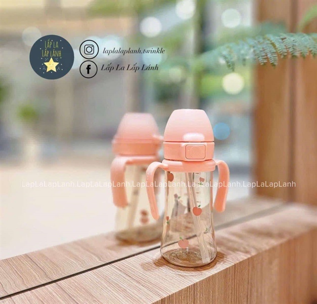 Grosmimi Bình nước Quả đào 300ml trong suốt