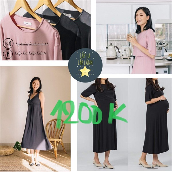 Konny Đầm bỉm sữa sát nách kèm áo ngoài Đen