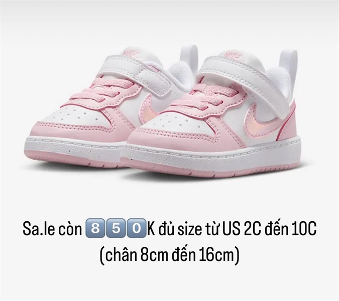 Nike Sneaker DV5458-105 trắng hồng size 120