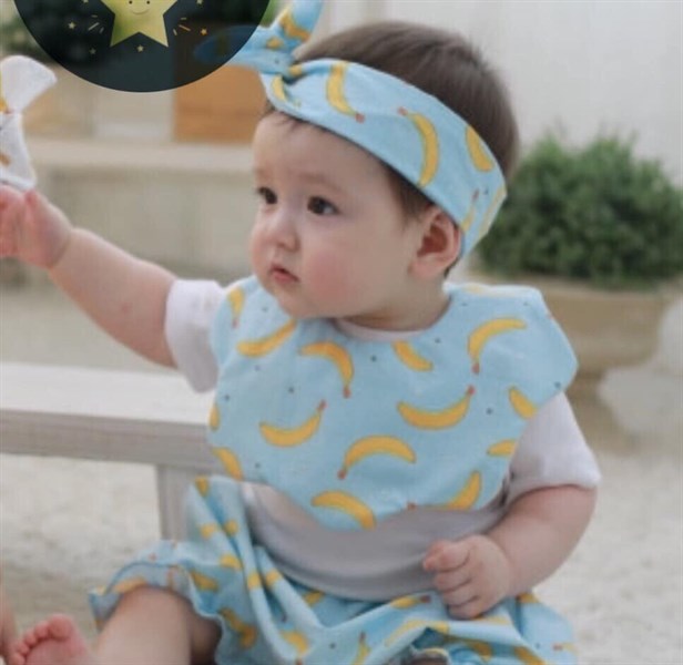 Yếm Vải Uidong Chuối Xanh Dương