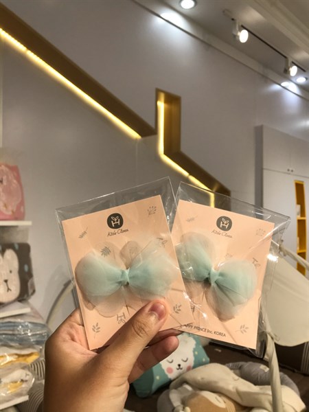 HappyPrince Kẹp tóc-Nơ to xanh