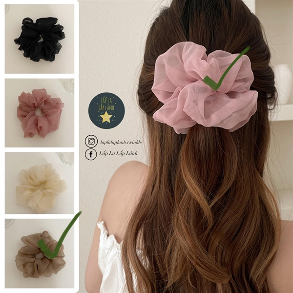 Byladies Scrunchies voan Hồng