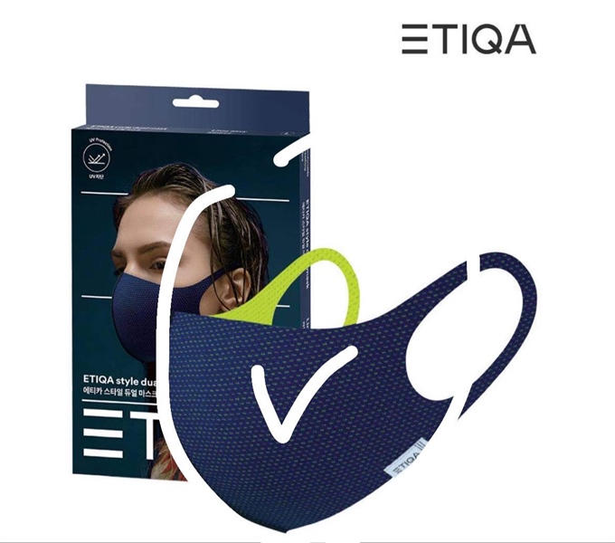 Etiqua Khẩu Trang size M Xanh Navy