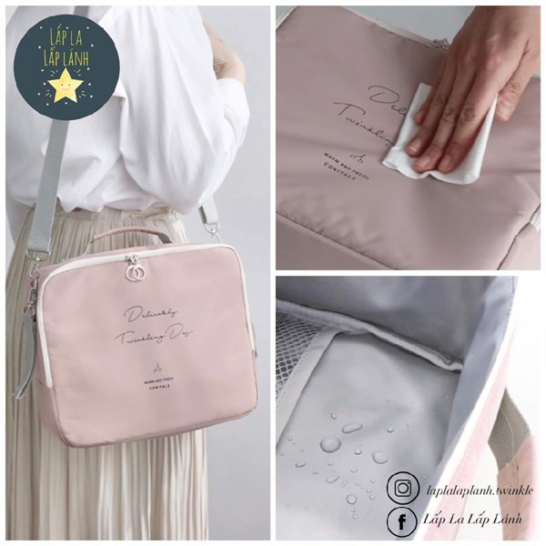 Conitale Túi giữ nhiệt size Nhỏ 28x23x11cm Hồng Pastel