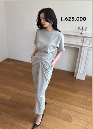Marquise Đầm mint xám