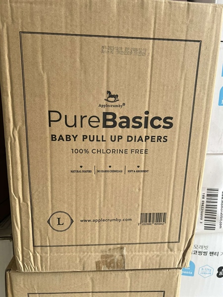 Applecrumby Bỉm ngày đêm Purebasics quần size M