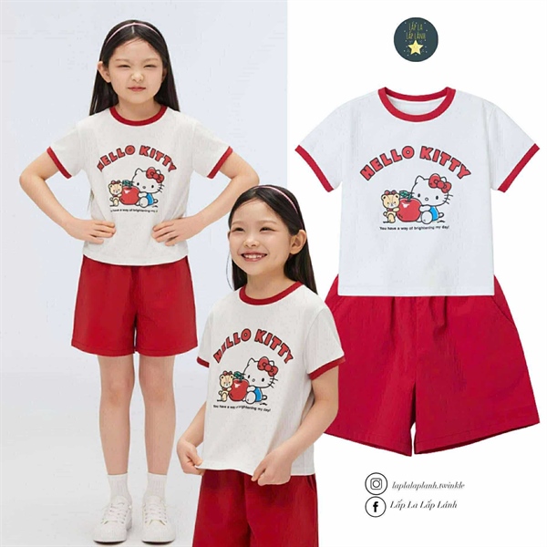 Spaokids Set quần áo Hello Kitty size 160
