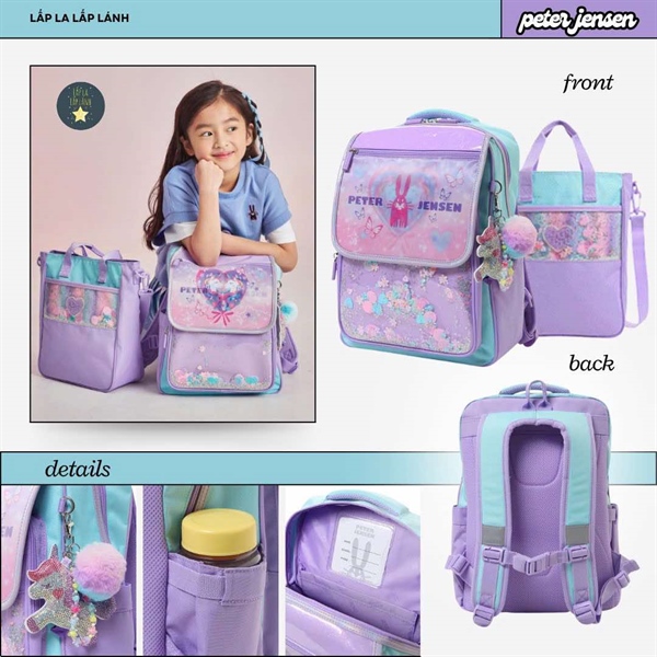 Peterjensen Set balo TRIS000009916 Unicorn Tím