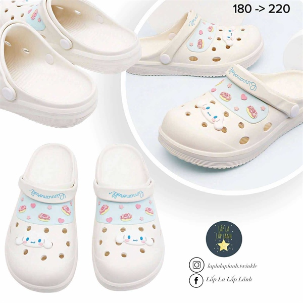 Shoelamode Sục nhựa Cinnamoroll Trắng size 200
