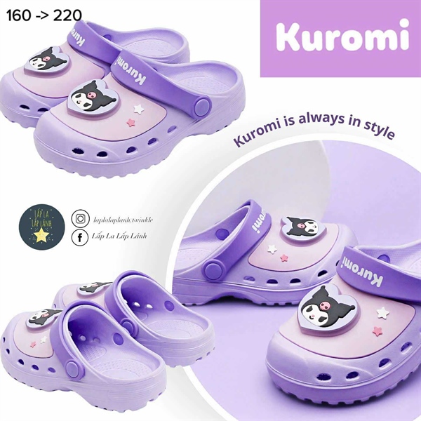 Shoelamode Sục nhựa Kuromi Love size 160