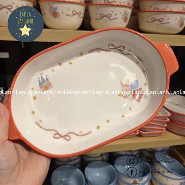 ModernHouse Khay oval Thỏ cam