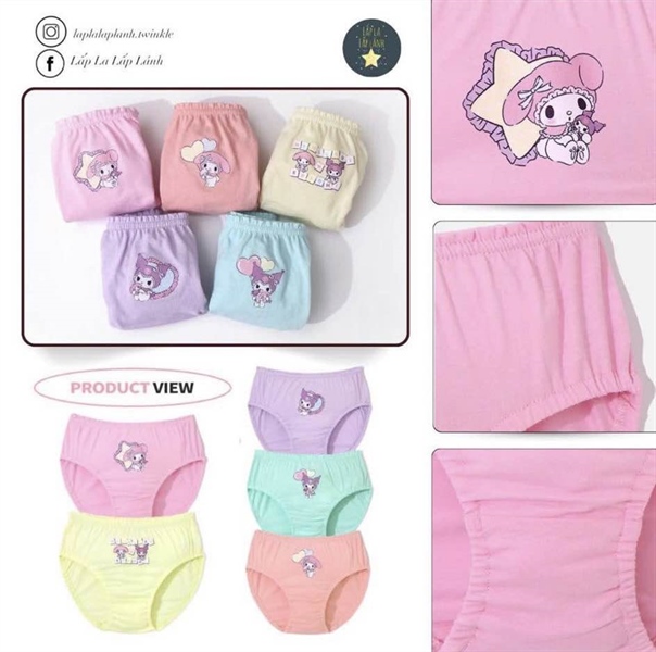Renoma Set quần chip 5p Sanrio Lovely size 65
