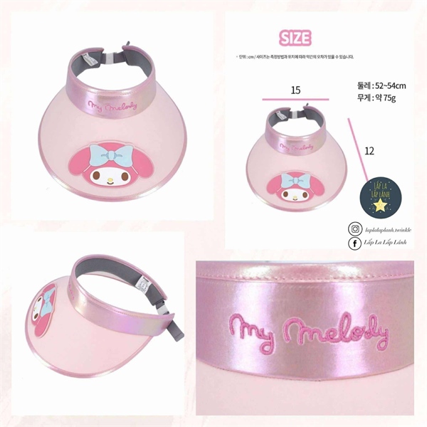 Sanrio Mũ lưỡi trai nửa đầu My Melody