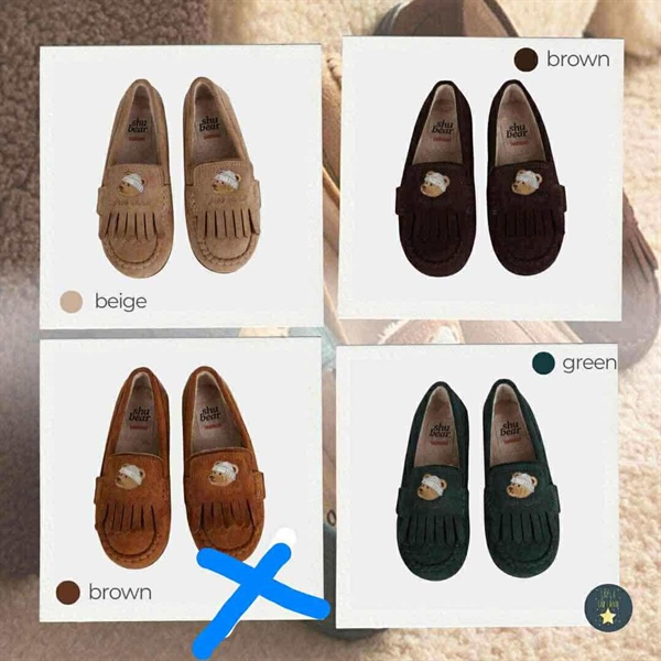 Shoopenkids Giày mọi HPKWCD4T1U Brown size 190