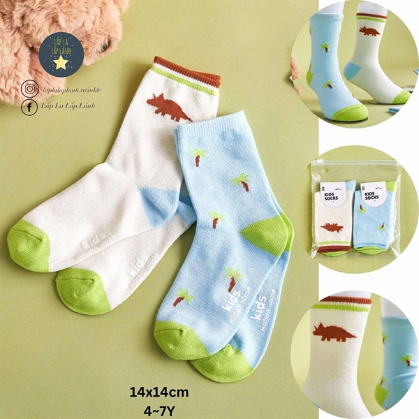 ModernHouse Set vớ 2p Dinofarm size 4-7Y