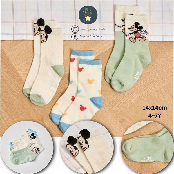 ModernHouse Set vớ 3p Mickey size 4-7Y