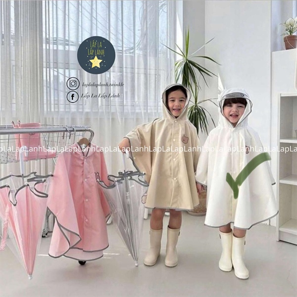 ECLL Áo mưa trắng size S