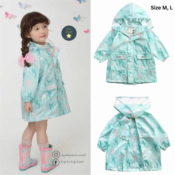 Has Áo mưa bướm xanh mint size M