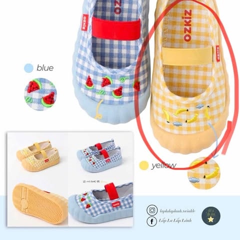 Ozkiz Slip on Vàng caro size 140