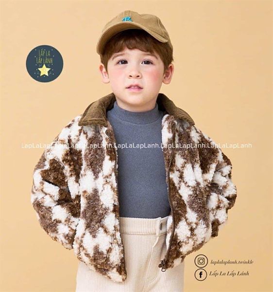 Bebezoo Áo khoác Caro nâu size 110