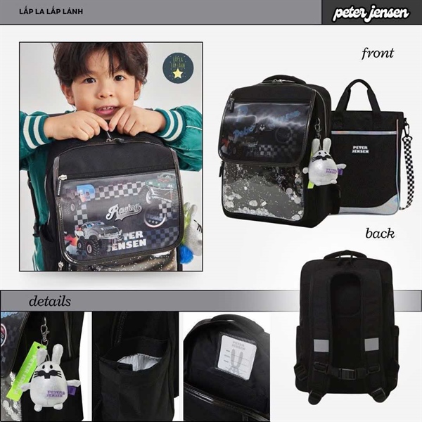 PeterJenSen Balo PUS62UP02M_BK Thỏ đen