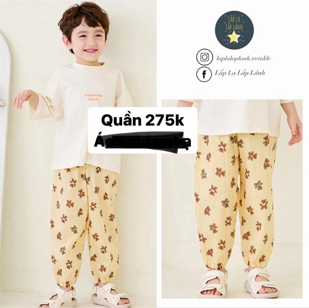 Bebezoo Quần gấu vàng size 100