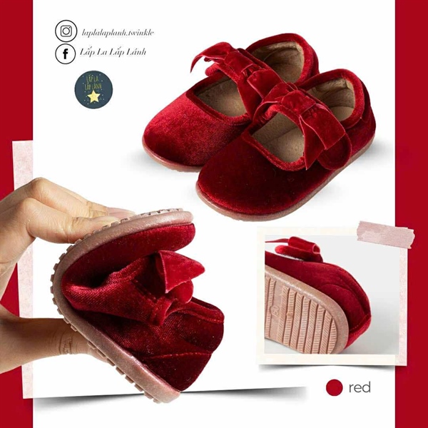 Ozkiz Slip on Nhung đỏ