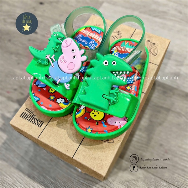 Minimelissa Sandal MSKCE2TSJP11GRN Peppa xanh lá size 150