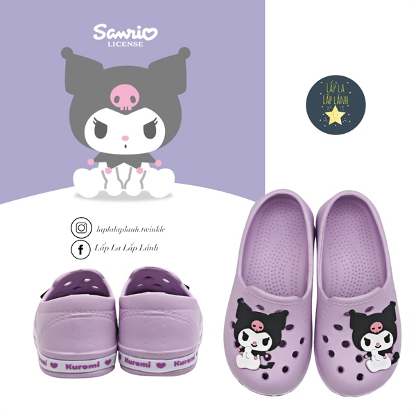 Shoelamode Giày đi mưa Kuromi tím size 180