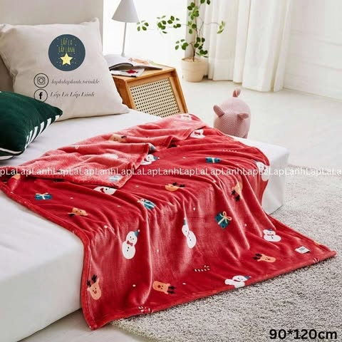 ModernHouse Chăn lông Holiday Red