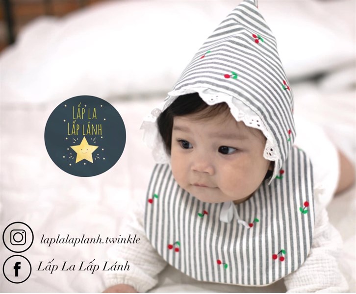 Yếm Vải Uidong Cherry Sọc Xám