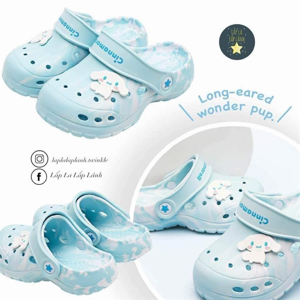 Shoelamode Sục nhựa cinnamoron xanh loang size 170