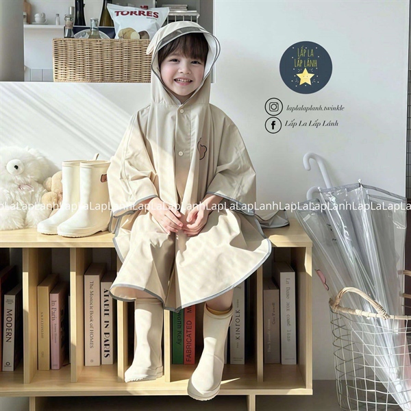 ECLL Áo mưa Beige size L